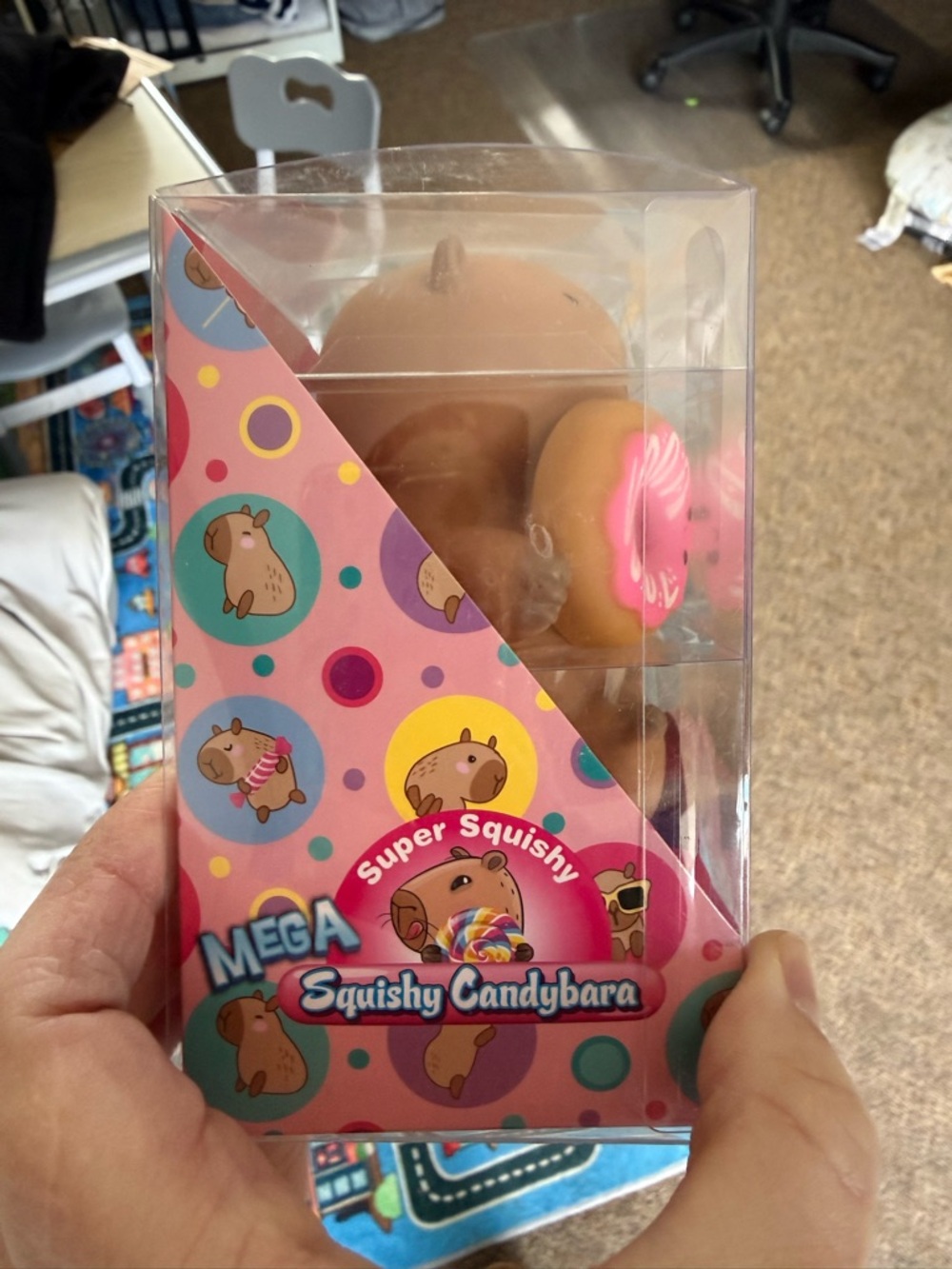 Super Squishy Candybara Plush Toy with Pink Donut- new in box - Picture 2 of 4